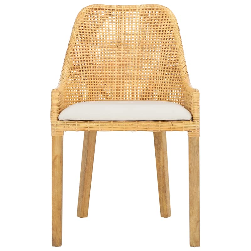 SAFAVIEH Altha Solid Wood Dining Chair with Cushion (Fully Assembled) - 21"W x 22"D x 35"H