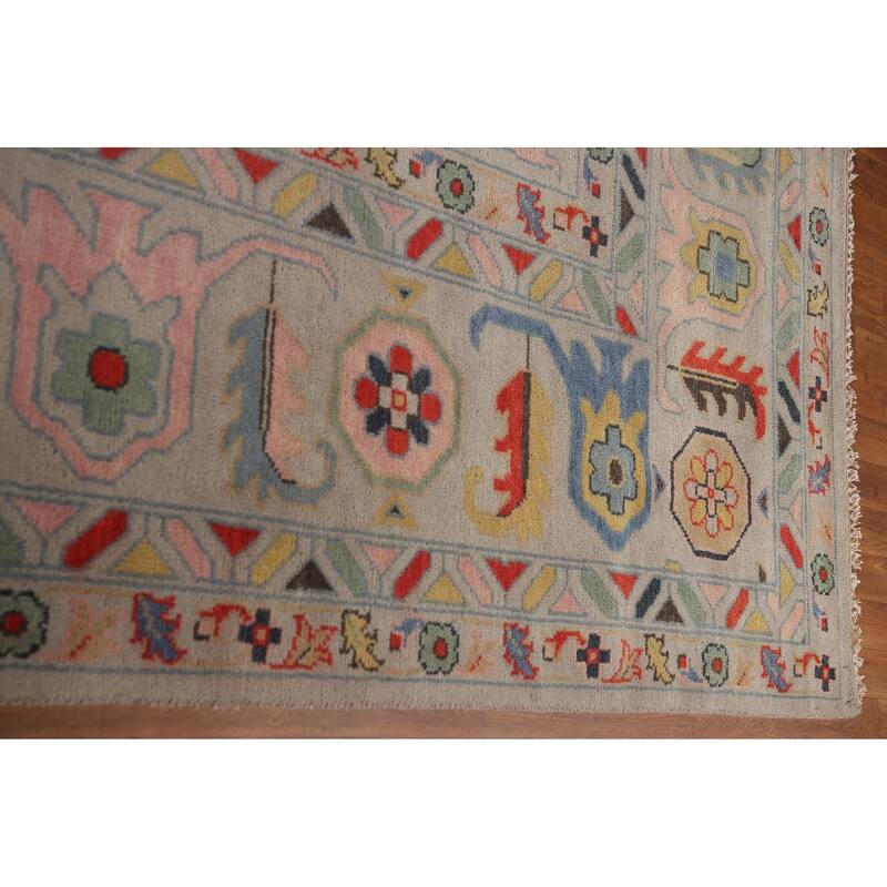 All-Over Large Floral Oushak Oriental Area Rug Wool Carpet - 12'0"x 14'9"