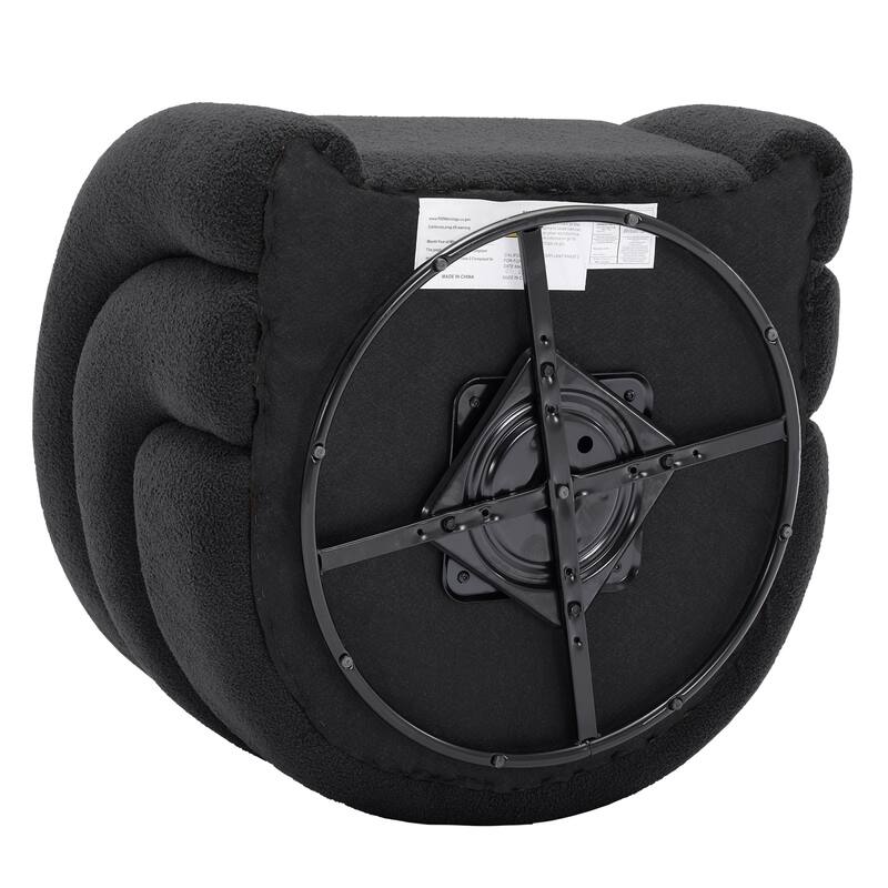 Upholstered Boucle Swivel Accent Chair