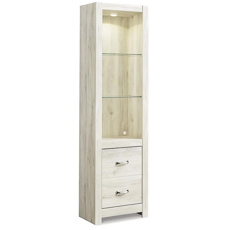 Signature Design by Ashley Bellaby Whitewash 4-Piece Entertainment Center - 103.5"W x 19.5"D x 72.25"H