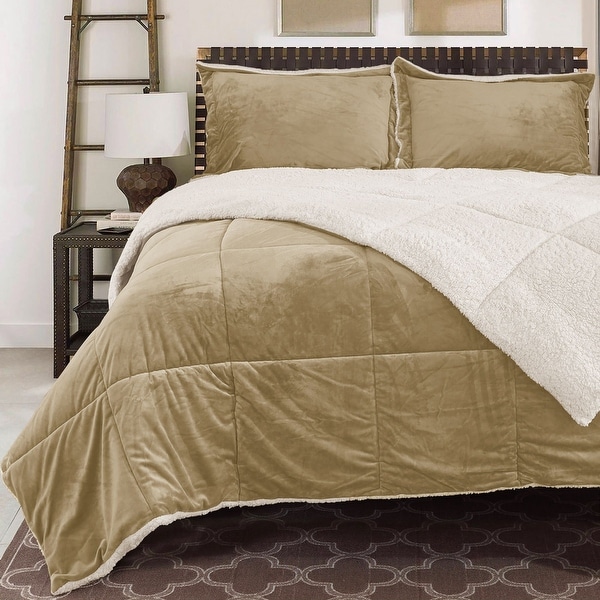 Reversible Fauxfur/ Sherpa Down Alternative Filled Comforter Set. Opens flyout.