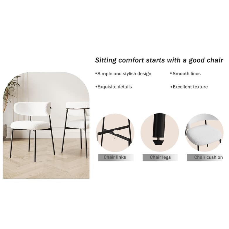 Parsons Chair Velvet Dining Chairs Set of 2, Modern Dining Chairs with Metal Legs, Side Chair Upholstered Chair