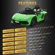 preview thumbnail 31 of 31, Ride on Car for Kids 12V Licensed Lamborghini Electric Vehicles Battery Powered Sports Car with Control