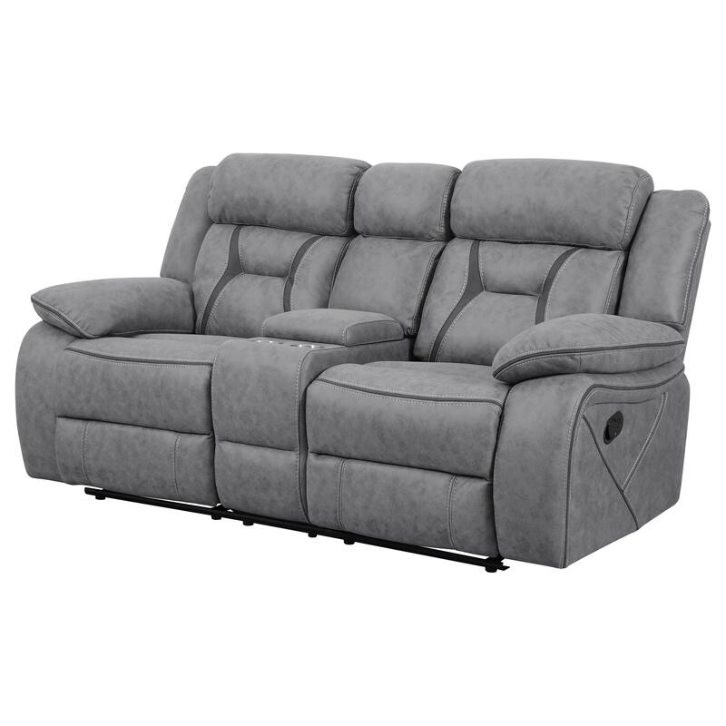 Higgins Pillow Top Arm Motion Loveseat with Console
