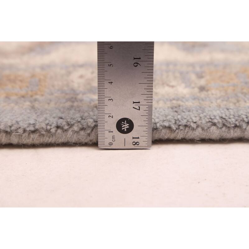 ECARPETGALLERY Hand-knotted Royal Oushak Light Denim Blue Wool Rug - 5'1 x 8'1