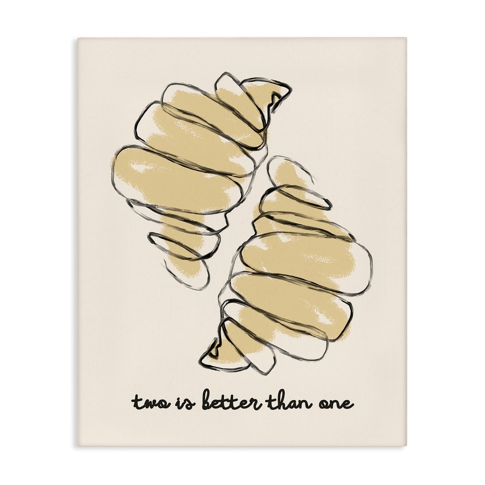 Stupell Croissants with French Phrase Canvas Wall Art Design By Lil' Rue