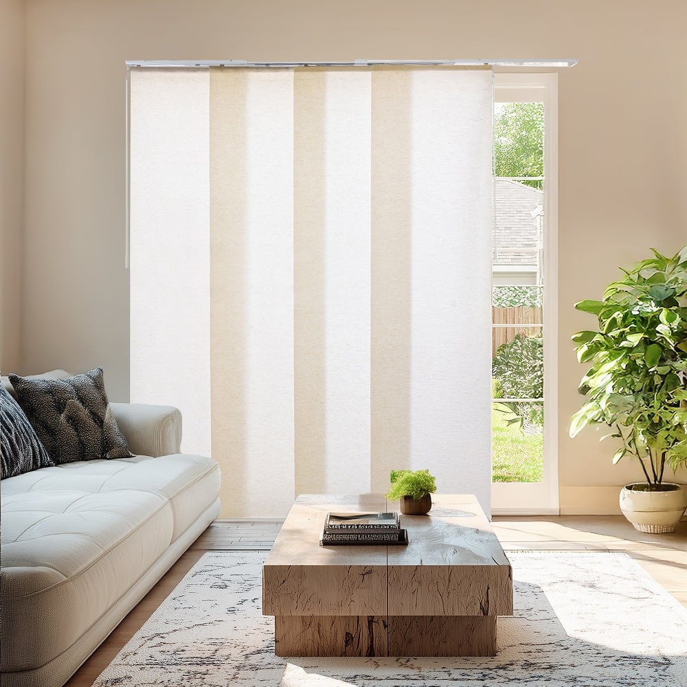 CHICOLOGY Adjustable Sliding Panels, 4-Rail Track, Light Filtering