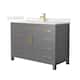 Option Dark Gray / Giotto Quartz Top / Brushed Gold