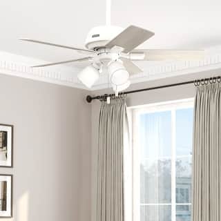 Hunter 44" Crystal Peak Ceiling Fan with LED Light Kit and Pull Chain, Casual, Transitional
