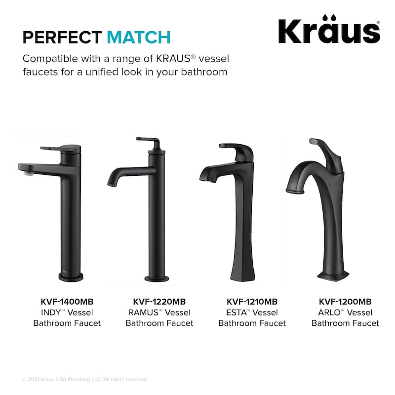 KRAUS Pop-Up Drain for Vessel Bathroom sink