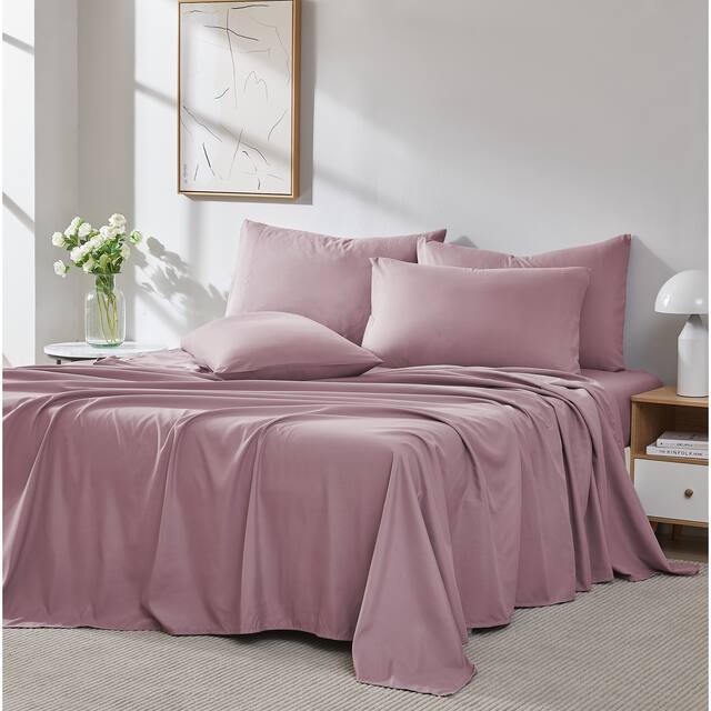 Vilano Series Extra Deep Pocket 6-piece Bed Sheet Set - Twin - Lavender