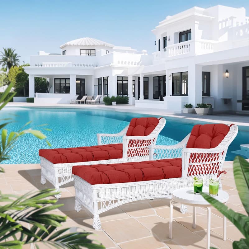 Aoodor 76" x 22" x 5.1" Polyester Tufted Chaise Lounge Cushion