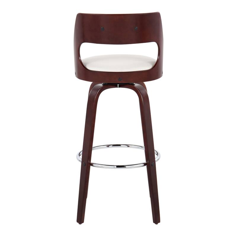Carson Carrington Alingsas 30" Fixed-Height Bar Stool with Bent Wood Legs & Round Footrest (Set of 2)