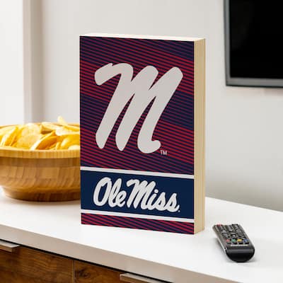 University of Mississippi Wooden Tabletop Mantel Shelf Sign