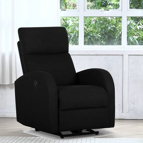 Power Recliner Living Room Fabric Reclining Chair with USB port