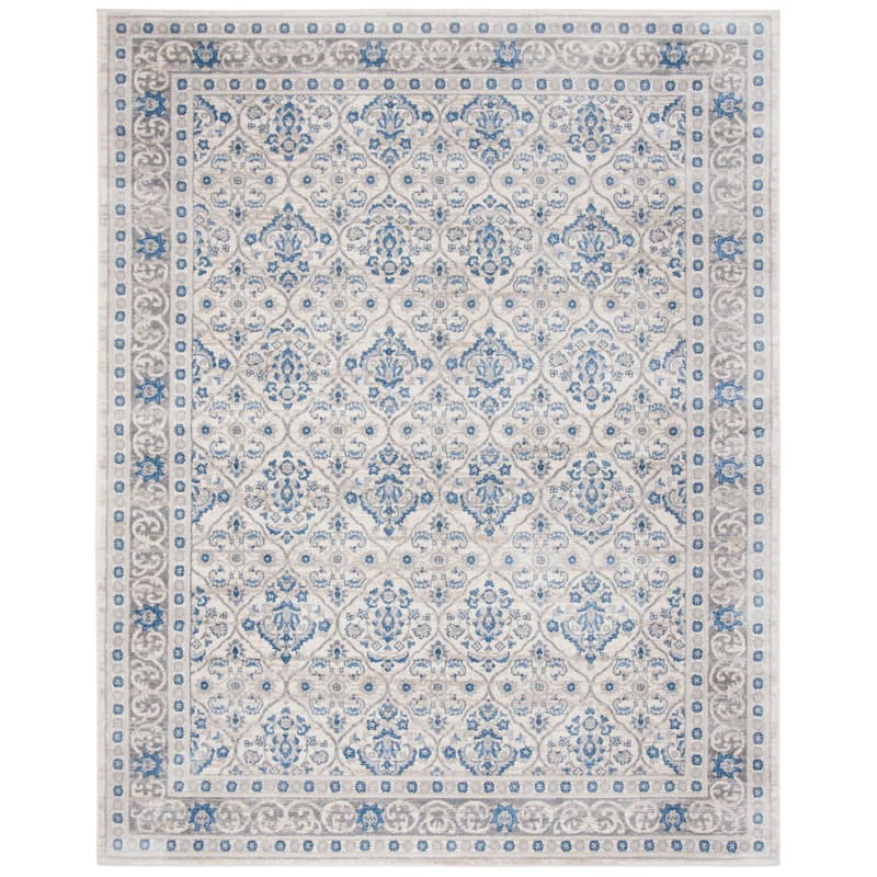 SAFAVIEH Brentwood Craciunita Traditional Oriental Rug - 11' x 15' - Light Grey/Blue