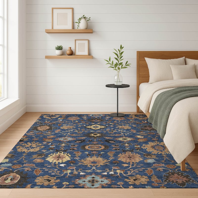 Machine Washable Indoor/ Outdoor Traditional Marci Chantille Rug