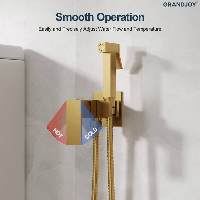 GRANDJOY Bathroom Handheld Bidet Attachment for Personal Hygiene, Pet Washing, and Cloth Diaper Rinsing