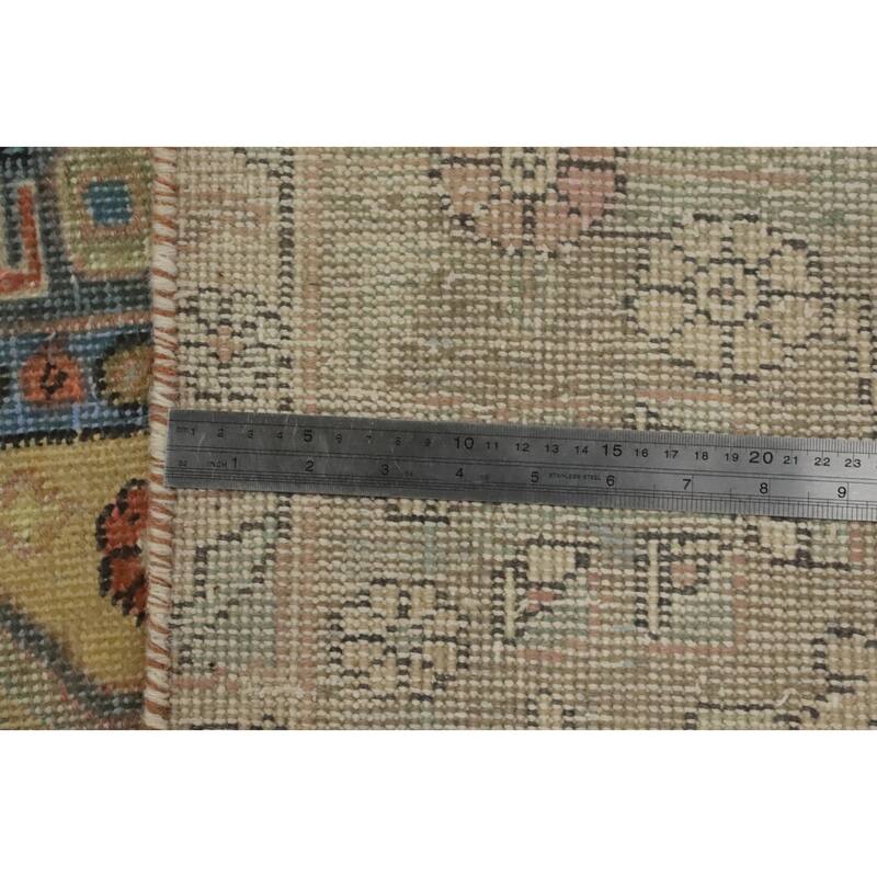Hand Knotted Oriental 100% Wool Carpet Traditional Floral Pink Tabriz Area Rug - 9' 8'' X 6' 3''