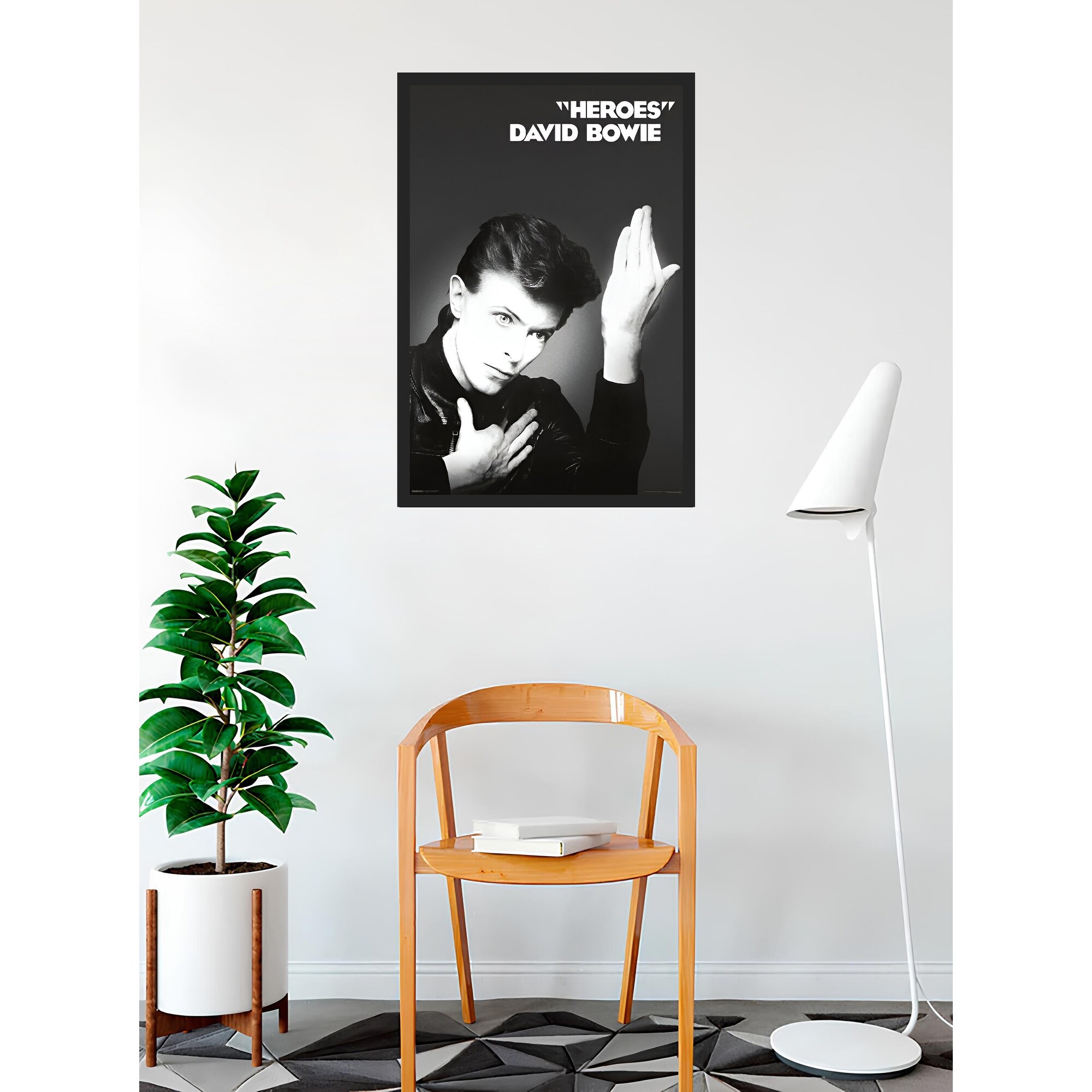 David Bowie - Heroes Framed Art Poster - 24 x 36 Inch - Bed Bath