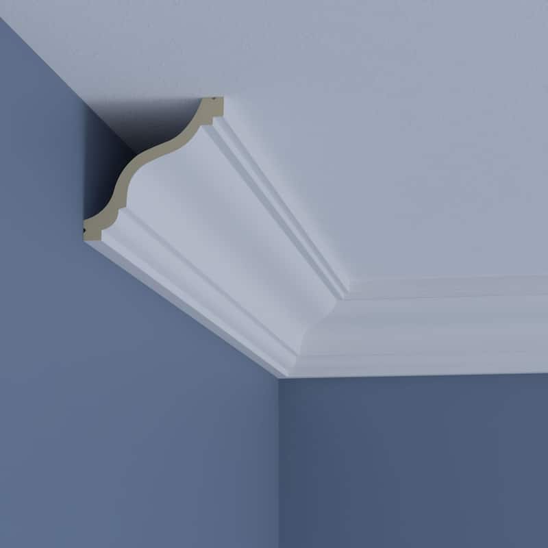 4"H x 4"P x 5 1/4"F x 94 1/2"L June Crown Moulding - 1-Pack