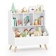 preview thumbnail 7 of 12, Kids Bookshelf and Toy Storage, 3-Tier Wooden Open Bookcase, Baby Book and Toy Storage Display Organizer with Spacious Top Shelf