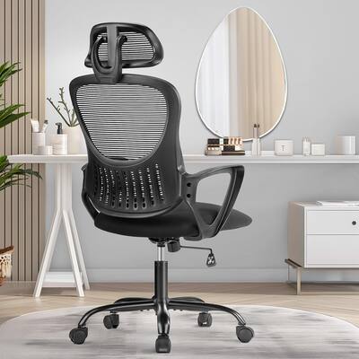 Ergonomic Mesh Office Chair, High Back Desk Chair with Armrests, Lumbar Support, Swivel Computer Task Chair
