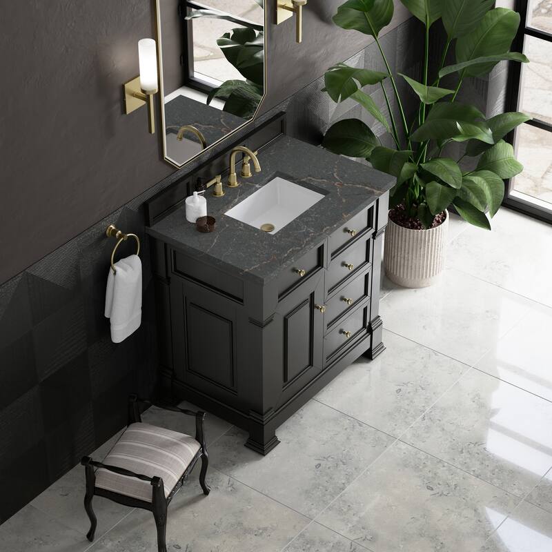 Brookfield 36" Single Vanity, Black Onyx - Parisien Bleu