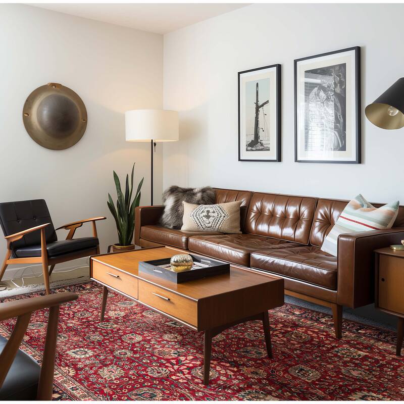 ECARPETGALLERY Hand-knotted Antalya Vintage Red Wool Rug - 9'0 x 12'1