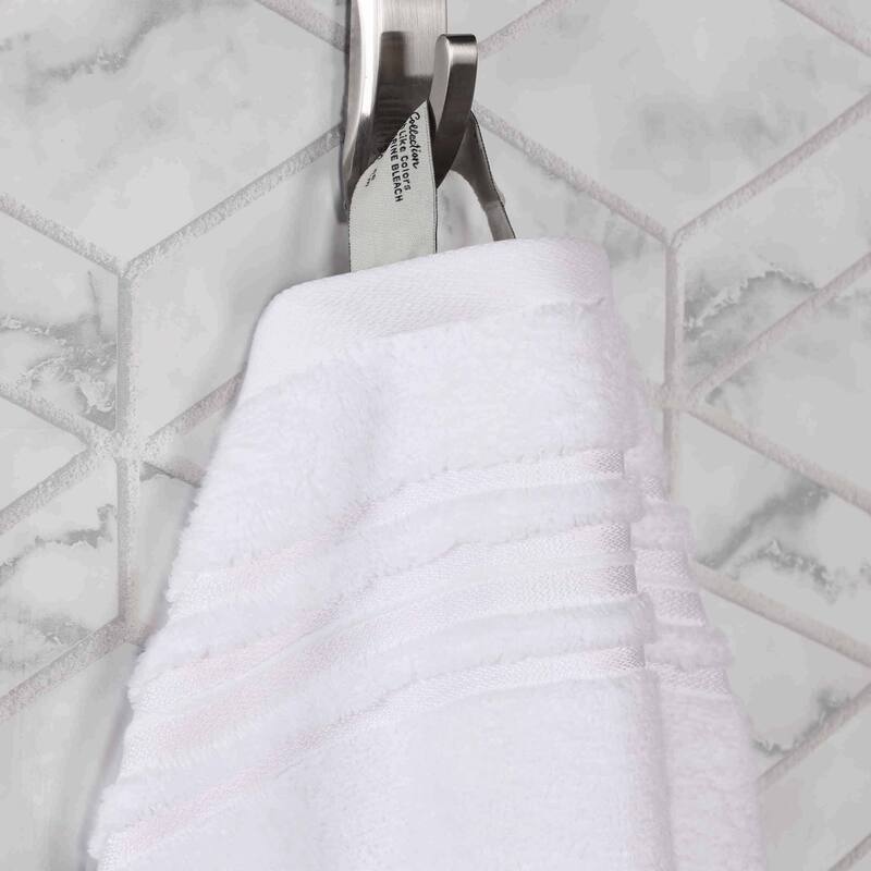 Superior Sadie Zero Twist Cotton Solid and Floral Hand Towel Set of 6