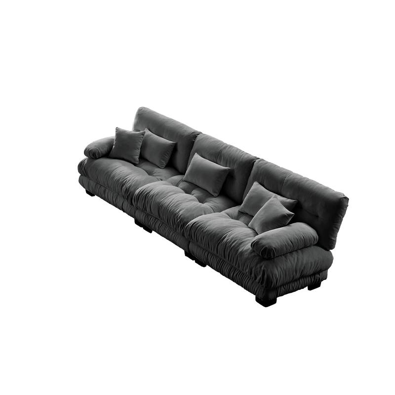 3-Seater Comfy Upholstered Deep Seat Modular Sofa Couch