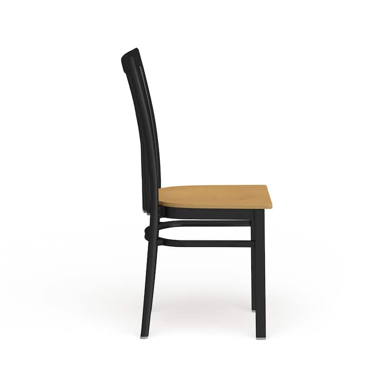 School House Back Metal Restaurant Chair - 17.25"W x 18.75"D x 34.75"H - 17.25"W x 18.75"D x 34.75"H