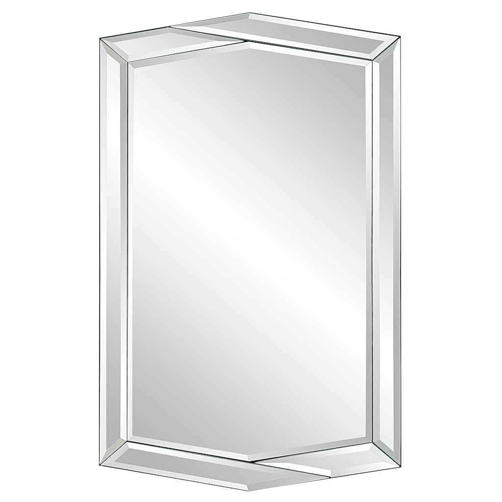 Copper Grove Asymmetrical Beveled Mirror Frame Wall Mirror