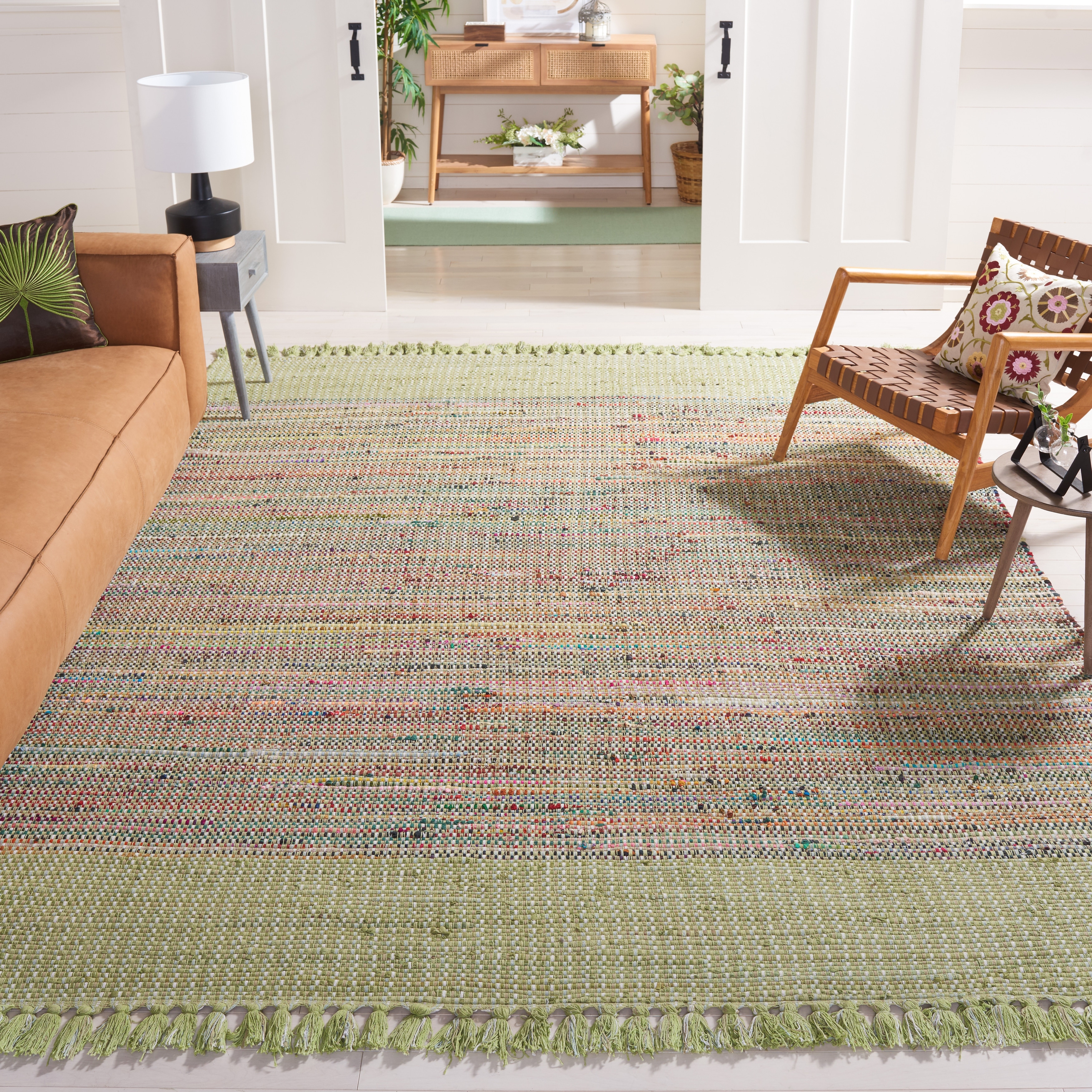 SAFAVIEH Handmade Flatweave Montauk Bylgja Casual Cotton Rug