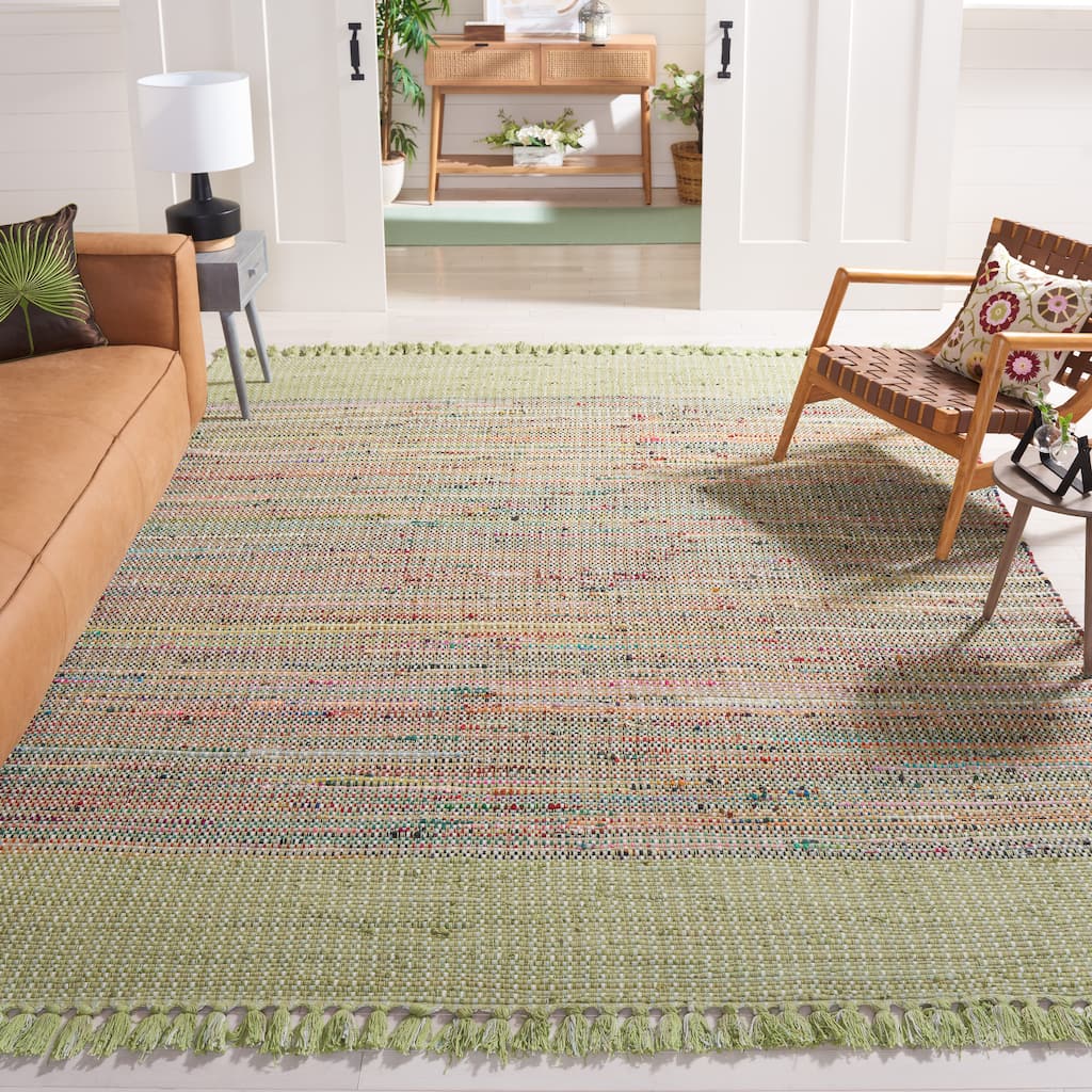 SAFAVIEH Handmade Flatweave Montauk Bylgja Casual Cotton Rug