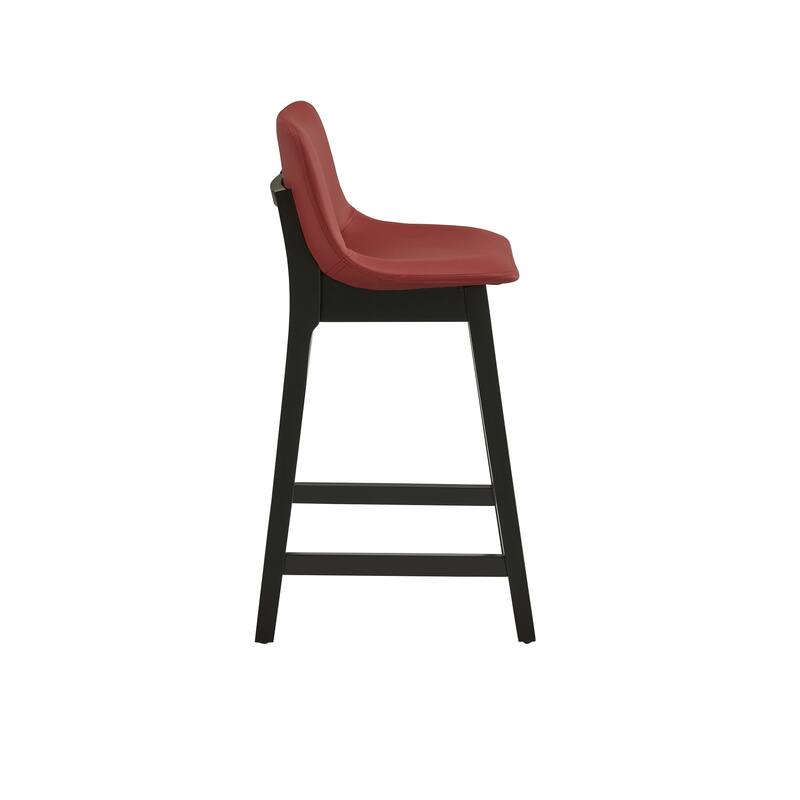 Savinhill Black Finish Vegan Leather Counter Height Chair (Set of 2) by iNSPIRE Q Modern