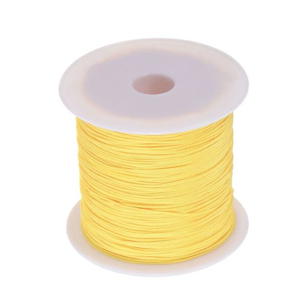 1 Roll Nylon Beading Thread Knotting Cord 0.6mm 50 Yards Satin String