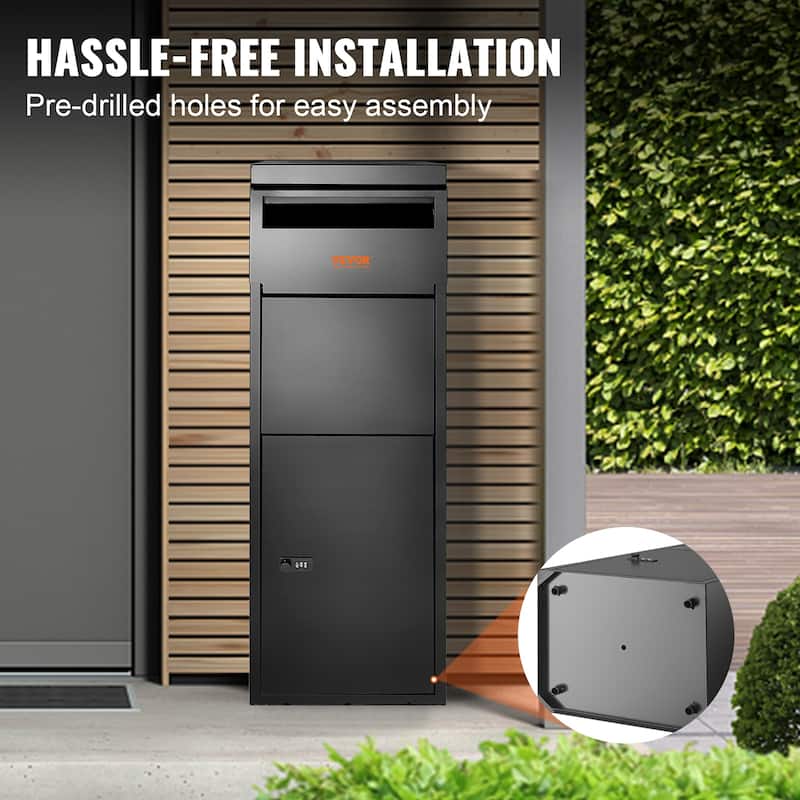 VEVOR Package Delivery Boxes for Outside Extra Large Mailbox with Coded Lock On Sale Bed