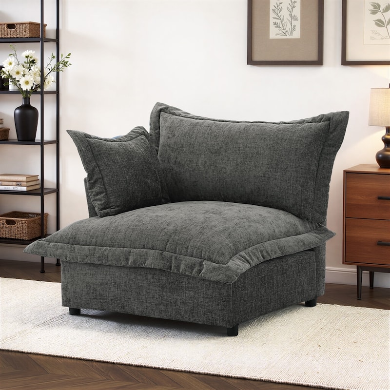 Double Layer Cushion Comfy Cloud Modular Sectional Sofa Couch Ottoman