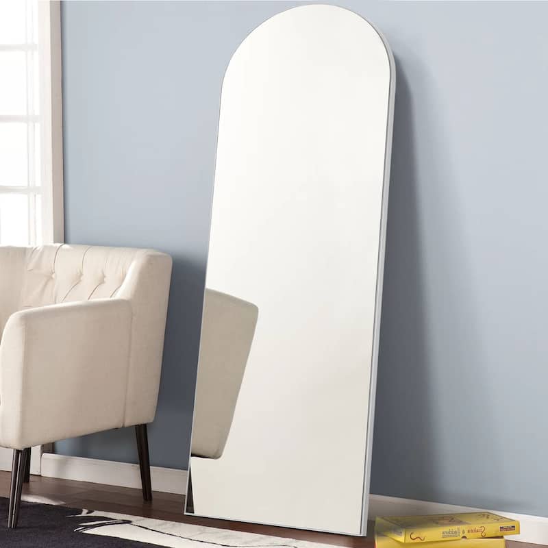 Modern Arched Mirror Full-length Floor Mirror with Standing