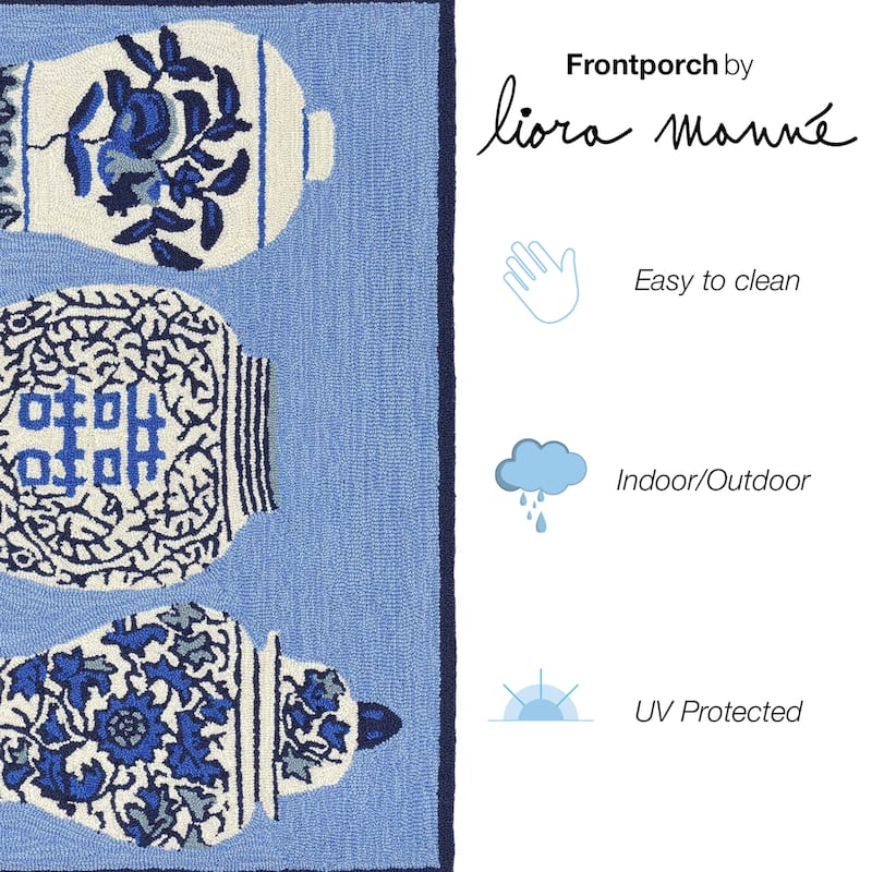 Liora Manne Frontporch Ginger Jars Indoor/Outdoor Rug - 2'6" x 4'