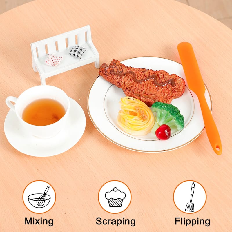 Silicone Heat Resistant Non-scratch Turner Non Stick Jar Spatula - 1pcs