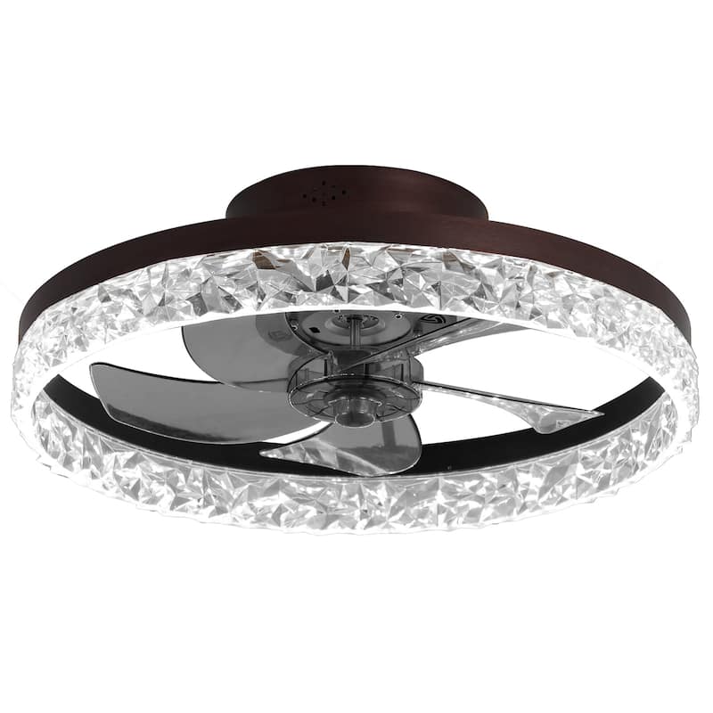 Modern Ceiling Fan Light with Adjustable Color Temperature and Remote Control, 6 Wind Speeds for Bedroom and Living Room