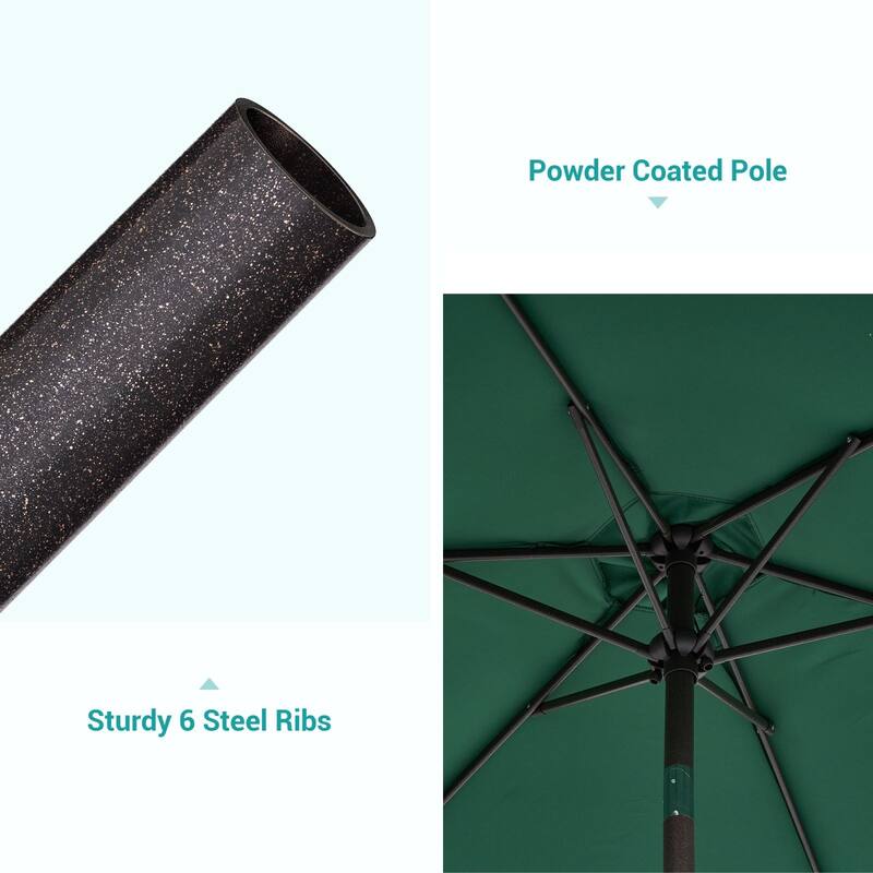 Bonosuki 7.5-foot Waterproof Sunshade Canopy Patio Umbrella