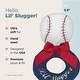preview thumbnail 2 of 4, Bearington Baby Lil' Slugger 5.5" Plush Baseball Ring Rattle