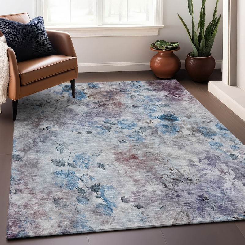 Premium Washable Super Soft Modern Floral Mayfield Rug