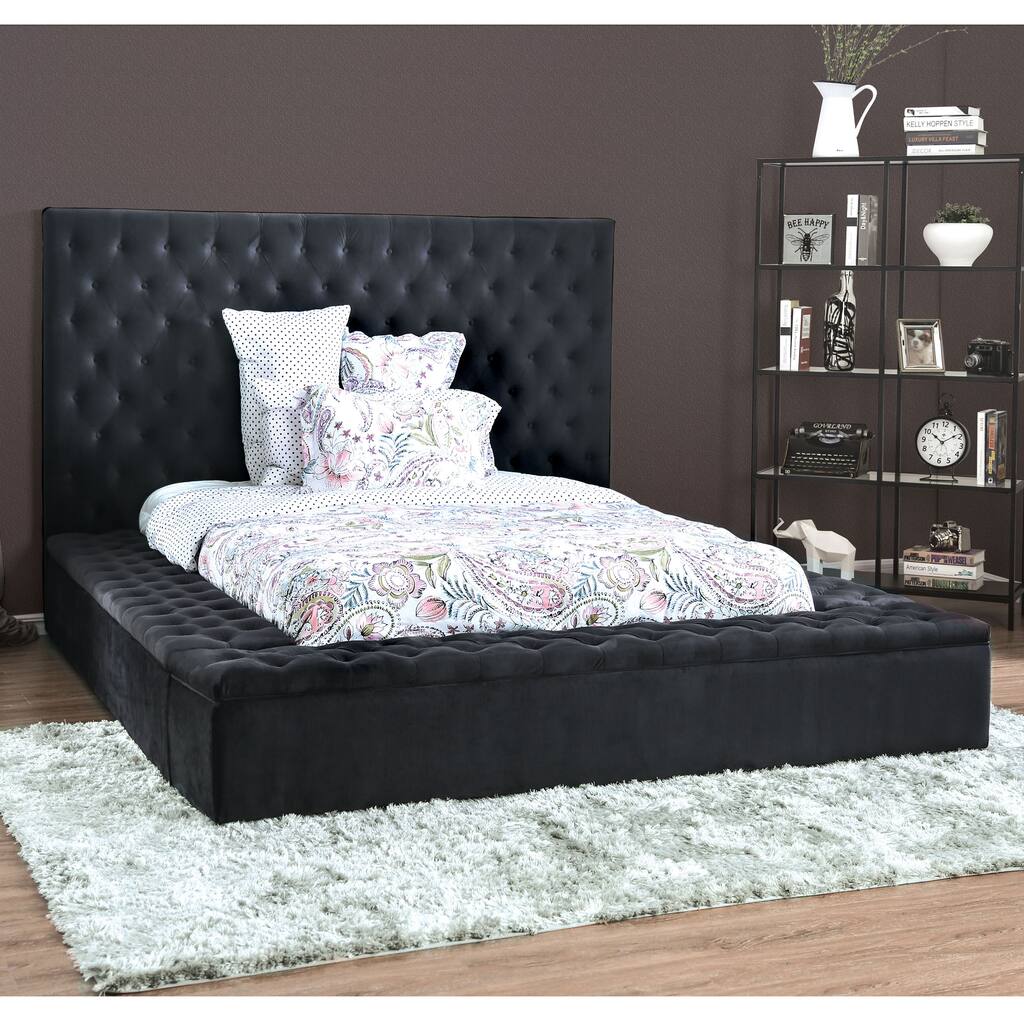 Furniture of America Ball Traditional Tufted Low Profile Platform Bed