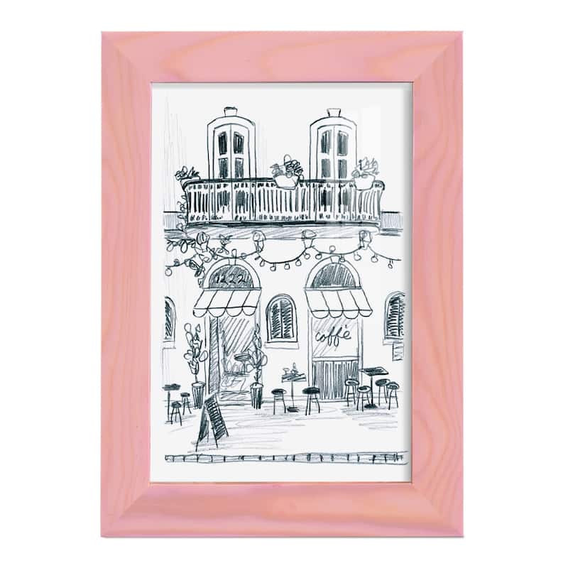 Italian Street Sketch II -Framed Print w/glass-Cherry Red