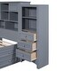 preview thumbnail 10 of 22, Twin Size Platform Bed wAll-in-One Cabinet, Shelves, 8 Side Drawers