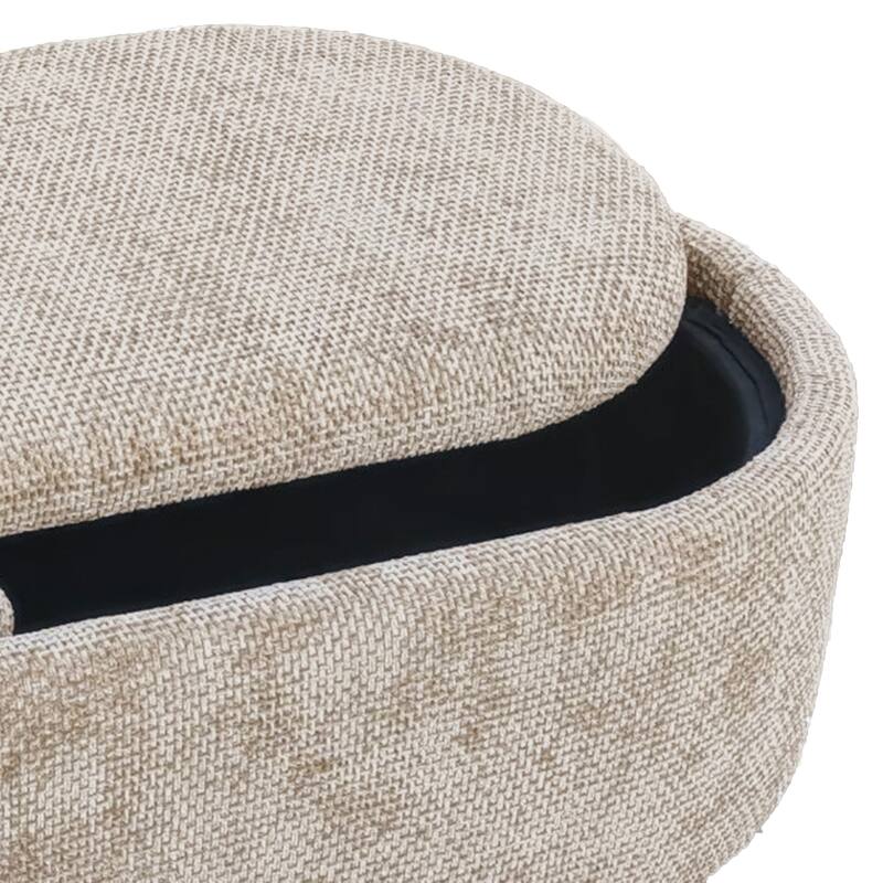 Modern Fabric Storage Ottoman Bench